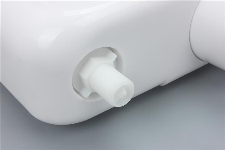 exposed flush toilet tank