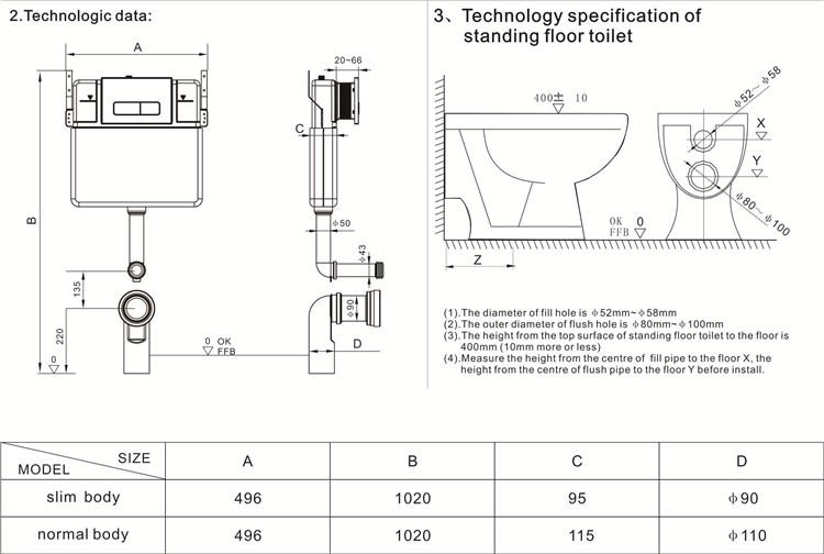 Slim Toilet Flush Cistern manufacturers