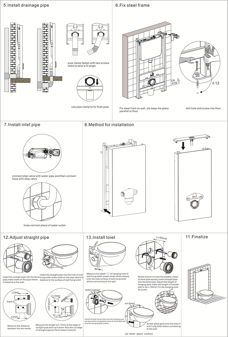 Glass Cover Concealed Cistern factory