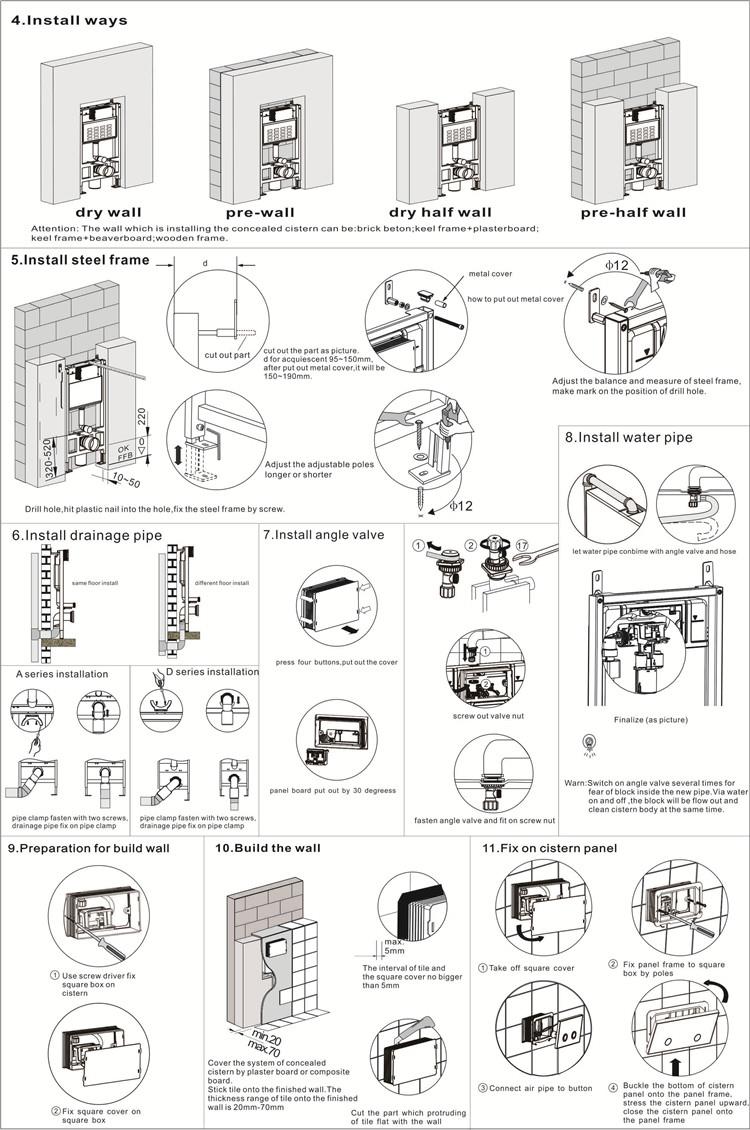 Hideaway Pneumatic Toilet Cistern factory